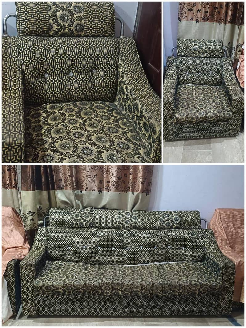 sofa set 5 seater normal condition 0