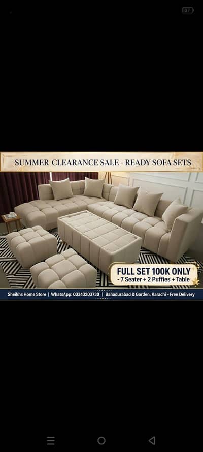 sofa sets available brand new excellent quality