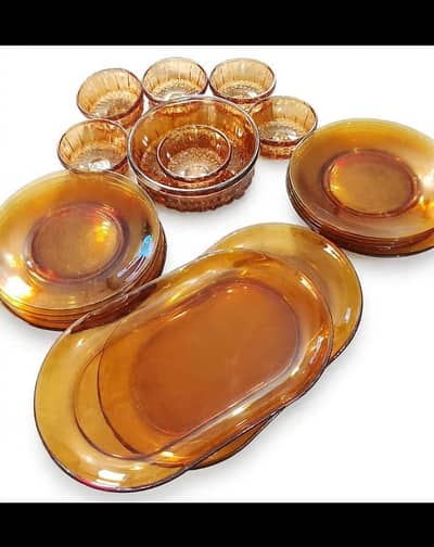 golden crystal dinner set
