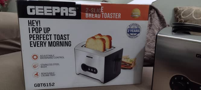 2 Slice Bread Toaster GEEPAS Company Saudia