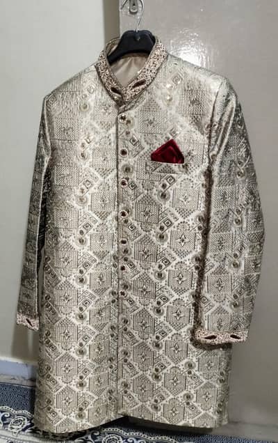 sherwani with khula lofer shoes