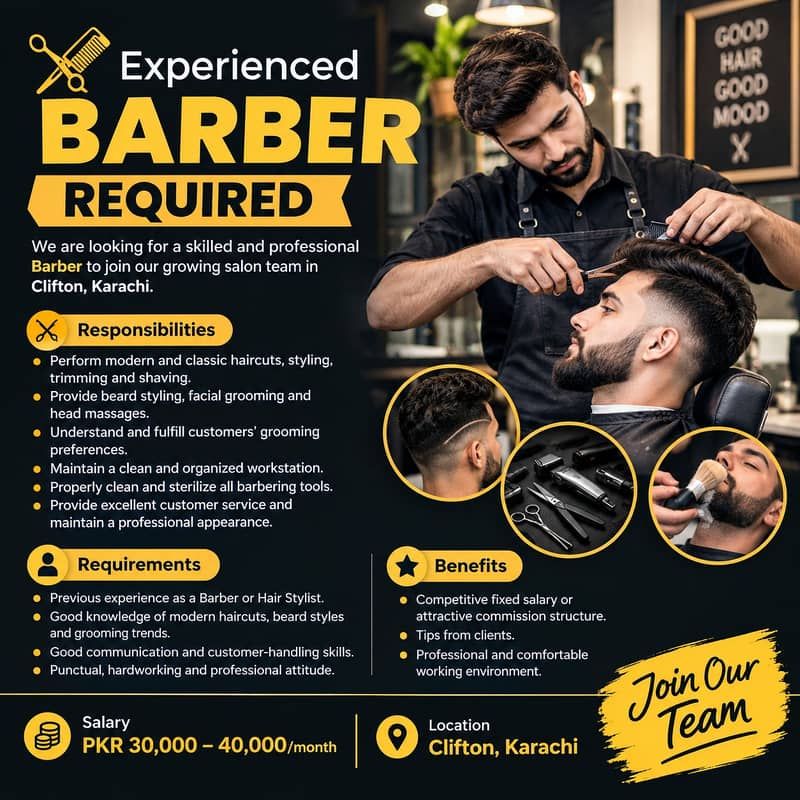 Experienced Barber Required 0