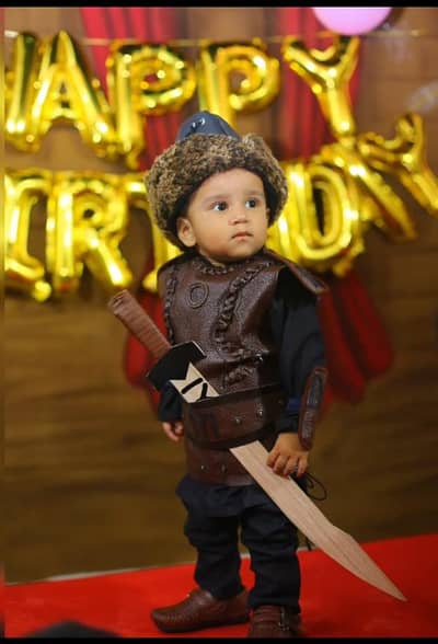 ertugul ghazi style fancy suit for kids