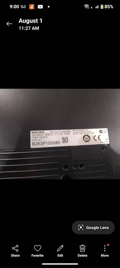 Office Short Throw Projector Ricoh PJ X4240N 3000 Lumens