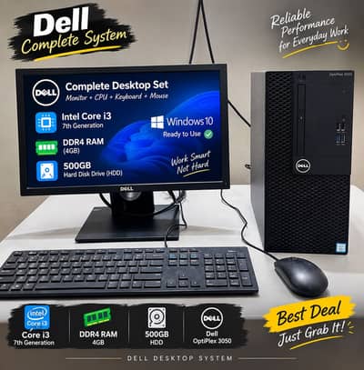 Dell PC  Complete Setup Core i3 7Th generation