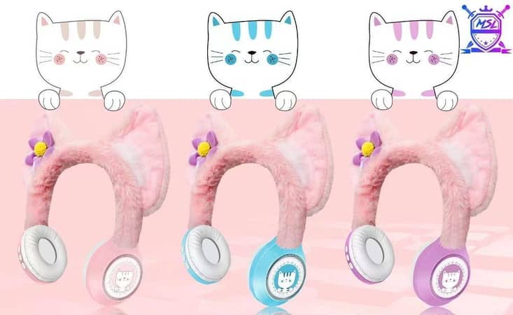 MSL 826 Bluetooth Headphones | Wireless RGB Cat Ear Headset