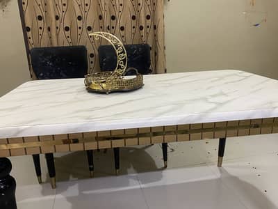 PREMIUM MARBEL DINNING TABLE 6 SEATERS