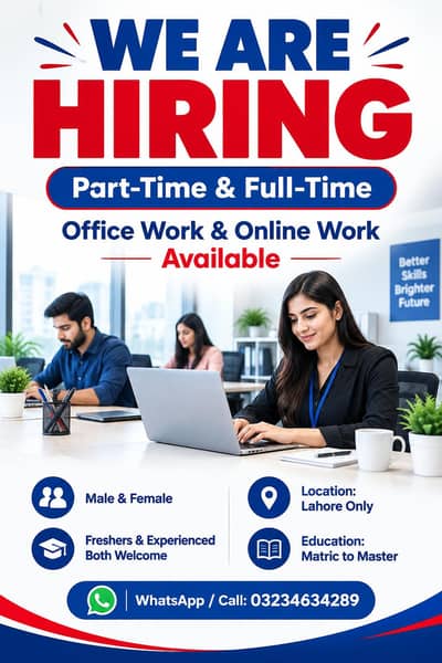 PART TIME AND FULL TIME WORK AVAILABLE FOR MALES AND FEMALES