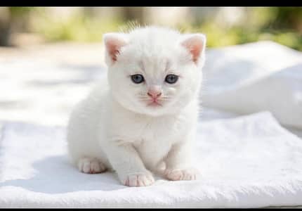 White kitten for sale -Active & healthy Lahore
