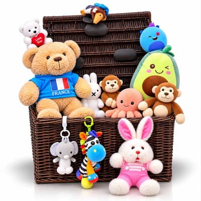 Master Toy Organizer Set – 17 Premium Soft Toys & Plushies Bundle