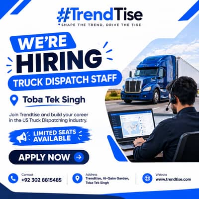 Hiring Sales Callers in Dispatch Staff | Trendtise | Toba Tek Singh