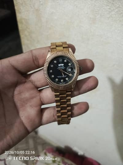 Rolex rose gold date and day