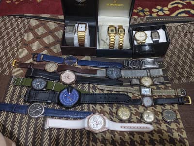 24 watch lot. appella casio seiko camy diesel omega swatch Rolex Rado
