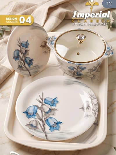 72 Pcs Double Glaze Melamine Dinner 8person serving