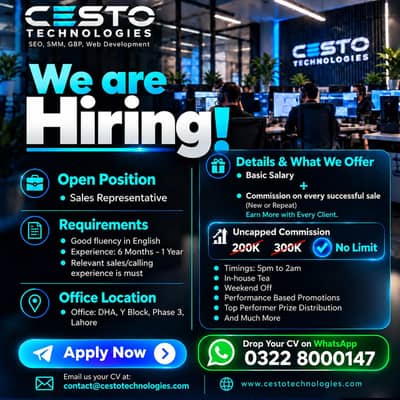 Sales Representative - English Required