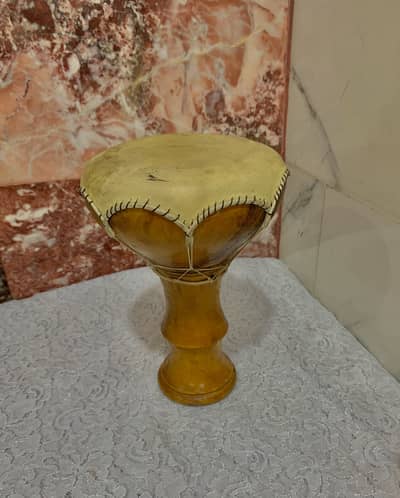 Vintage goblet drum Tunisian Darbuka antique piece