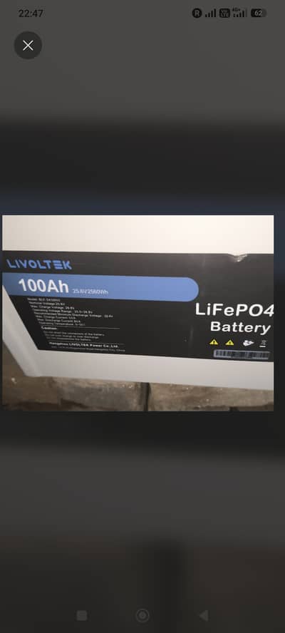 Brand New Livoltek LiFePO4 Lithium Battery 25.6V 100Ah (2560Wh) – Sol