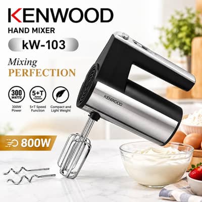 Kenwood KW-103 Hand Mixer 800W | Electric Egg Beater & Cake Mixer