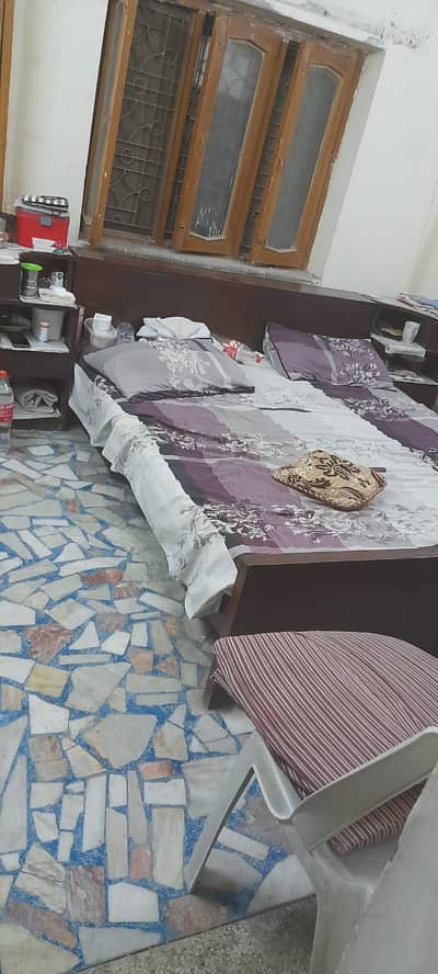 Double Bed with Side Tables and Mattress for sale in Lahore