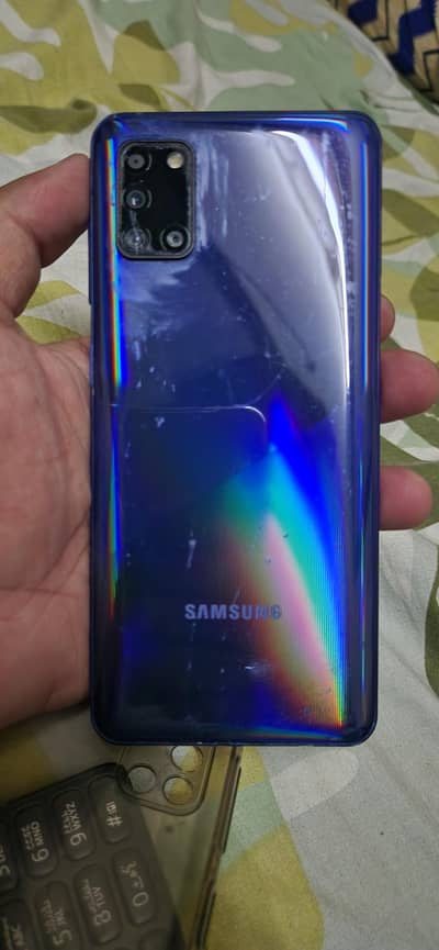 Samsung Mobile A31 4gb 128gb total jenion with box