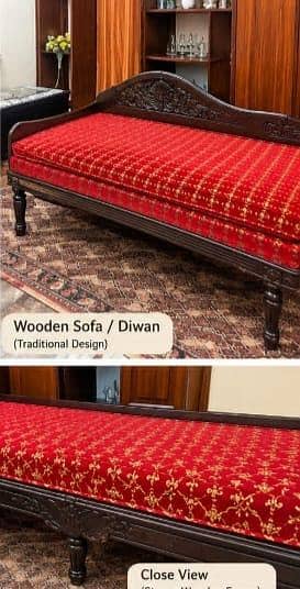 wooden sofa bed or deewan
