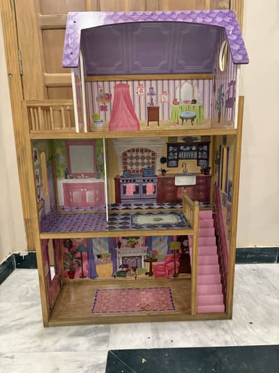 KidKraft Kayla Wooden Dollhouse – Imported, 3 Storey, 4 ft Tall