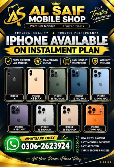 i Phone 8plus, 11,12,13,14,15 pro max on instalment Whatsapp
