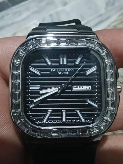 Patek Philippe style Watch - Diamond Bezel Affordable Luxury Watch