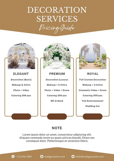 Decorations Service's Available