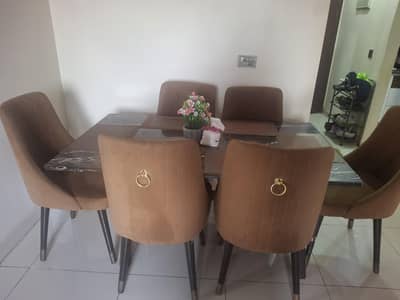 elegant modern design dining table 6 chairs