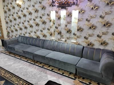 L shape sofa and table's for sale