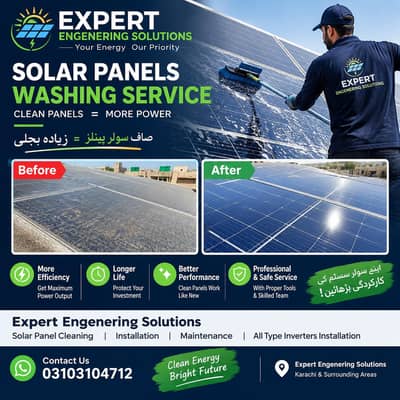Solar Panels Washing