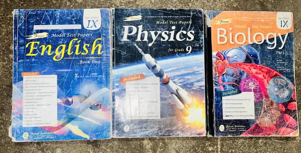 Class 9 Faisal Model Papers - Physics Biology English - 2nd Hand