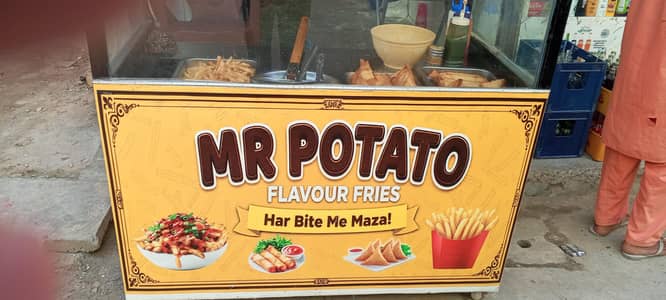 french fries ka counter complete Saman ke sath for sale