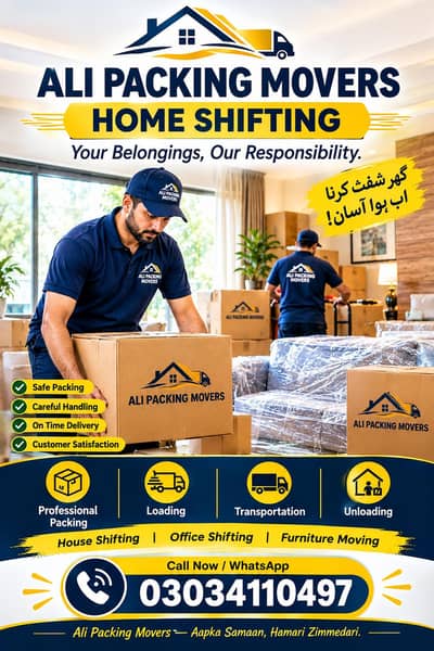 Ali packing movers and home shifting office