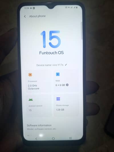 Vivo Y17s 6+6/128GB PTA Approved 10/9 Condition