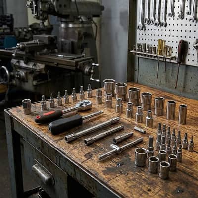 46 piece Professional Socket Wrench Tool Kit Set