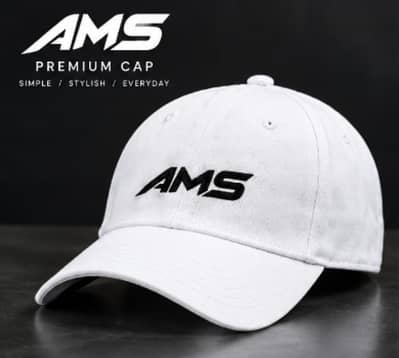 AMS Premium White Cap for Men