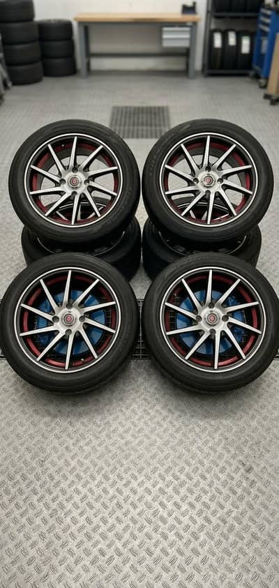 Alloyrim tyres complete set for sale !