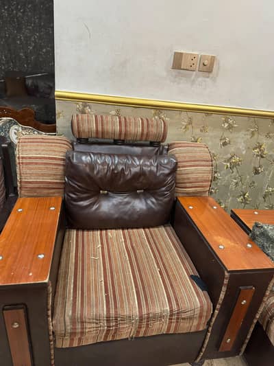 6 set sofa set original leather cover