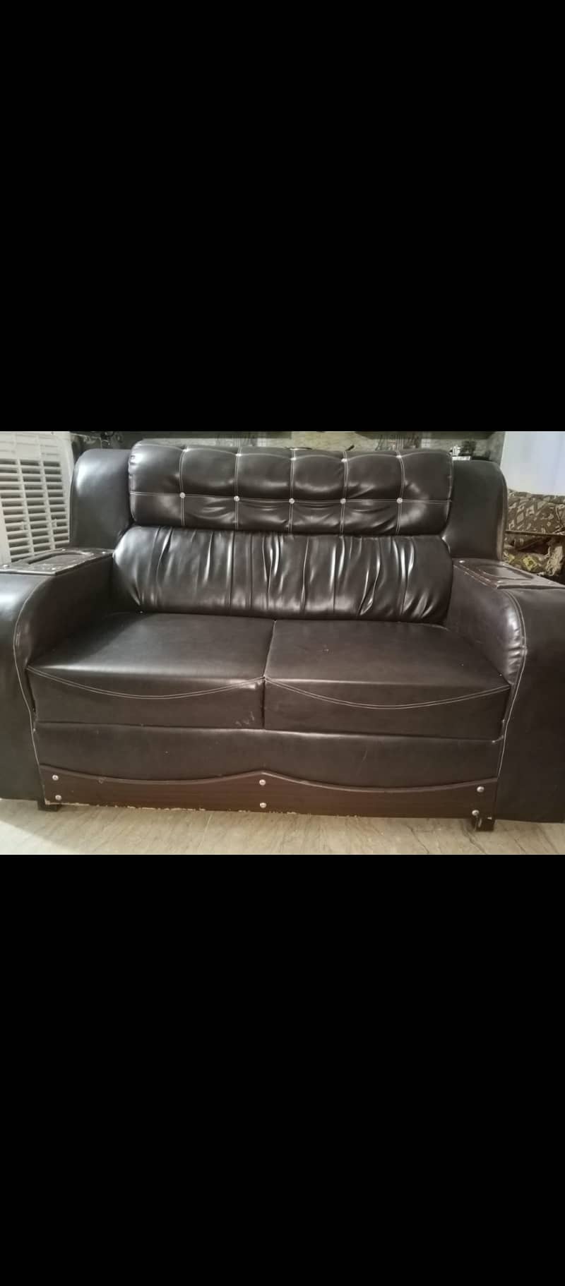 Heavy leather Sofa set 1