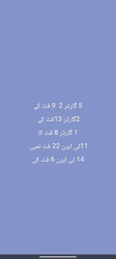 گارڈر فار سییل  RS kg 200 just 3 year's used