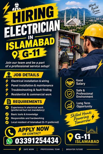 hiring electrician  for hospital
