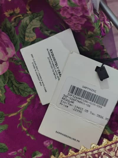 New 4-Piece Purple Floral Embroidered Gown Set