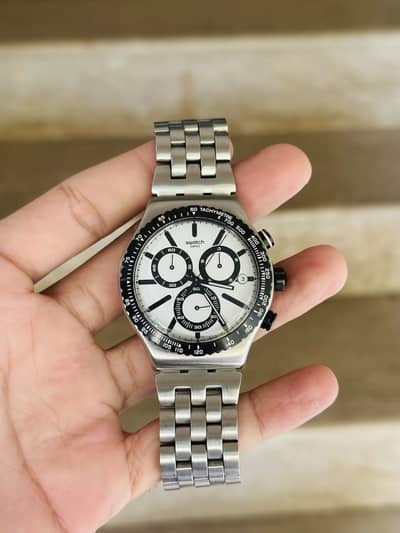 Swatch Destination Rotterdam Men’s Original Stainless Steel Watch 44mm