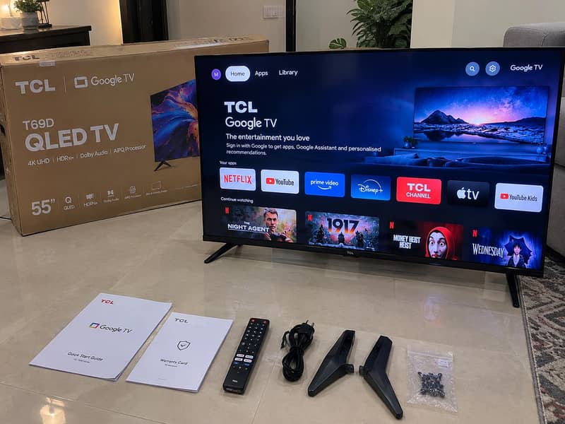 TCL T69D 55" QLED 4K Google TV | Brand New Box Pack | Original 1
