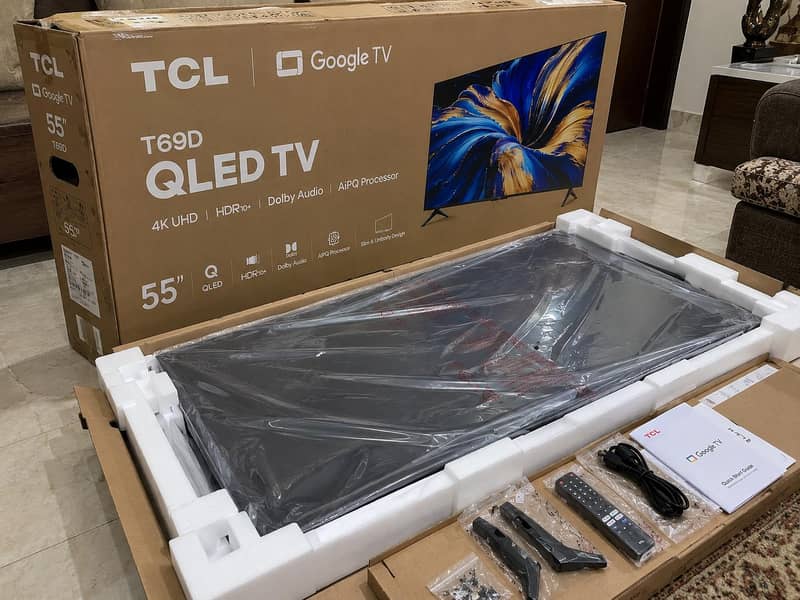 TCL T69D 55" QLED 4K Google TV | Brand New Box Pack | Original 2