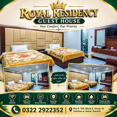 Guest House in Karachi Gulshen e jamal Rashid minhas road Karachi