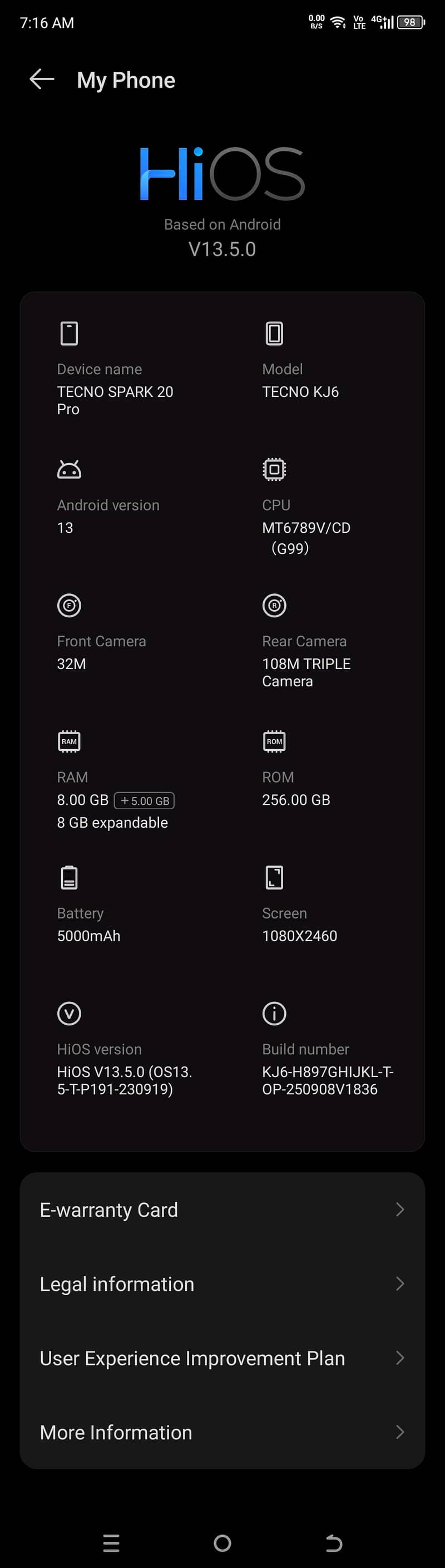 Tecno CAMON 20 Pro 5