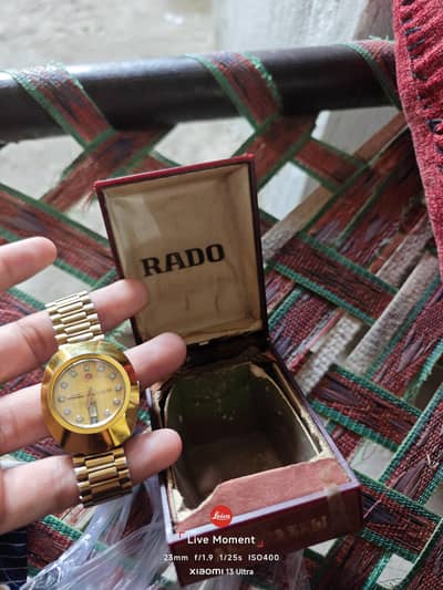 Original vintage rado diastar automatic(swsis made) gold tone with box